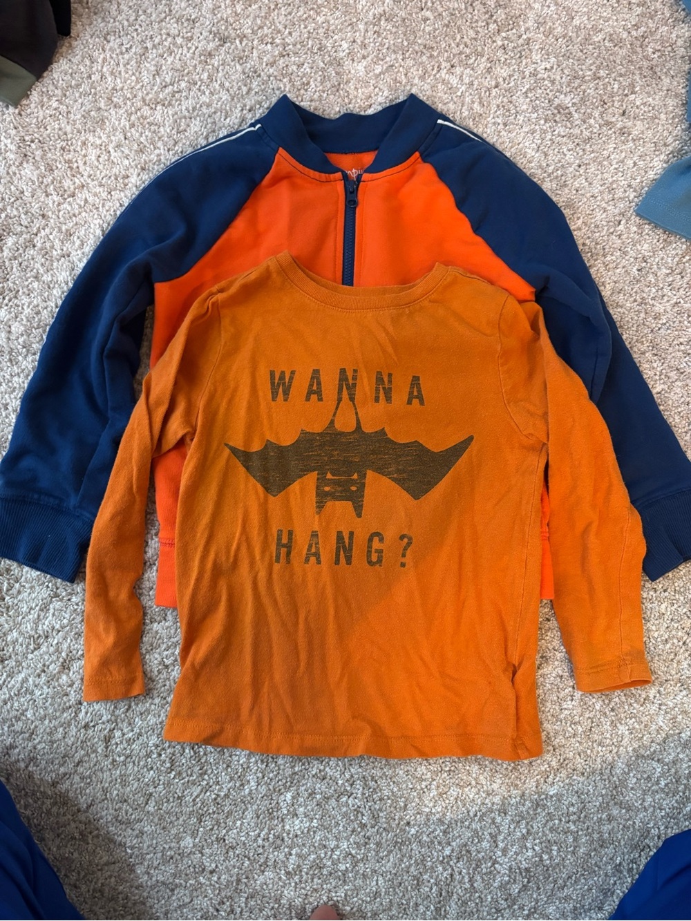 Boys 5T set - zip up coat and long sleeved tee